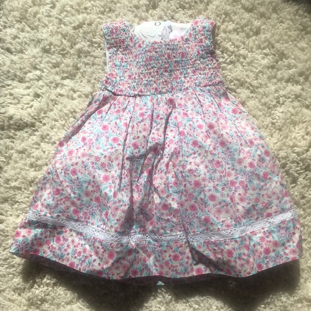 2pc Tommy Bahama Baby Girl Floral Dress w/Bloomers, size 3-6 months